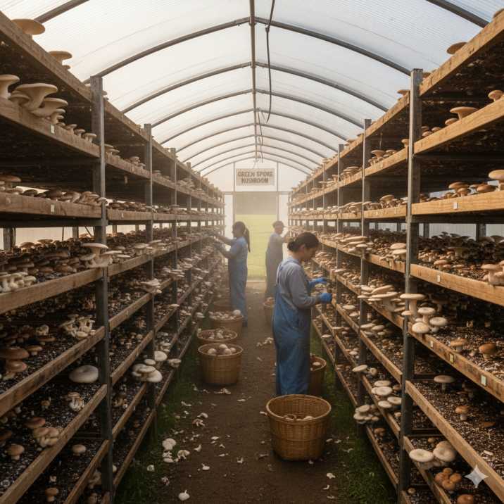 Dhanvantri Farms Mushroom Farming background