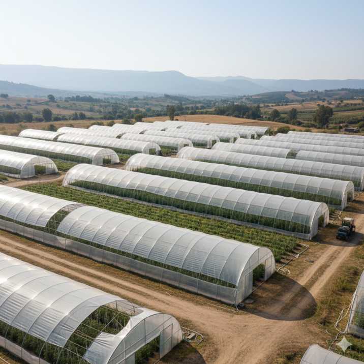 Inside a Dhanvantri Farms Polyhouse